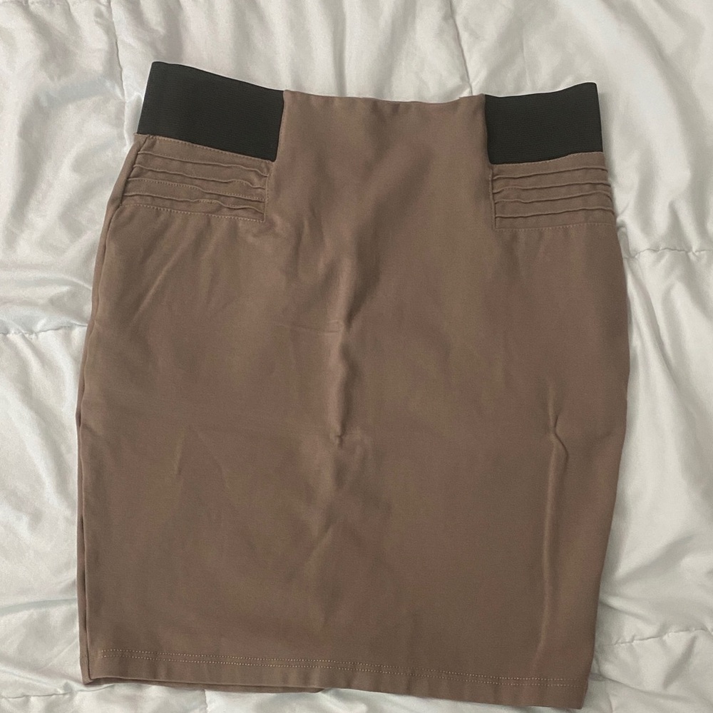 Elegant Brown and Black Women's Skirt